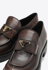 Prada Triangle Logo Brushed Leather Loafers Brown 1D246MG0503KY8/P_PRADA-F0003