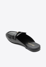 Prada Triangle Logo Leather Flat Mules Black 1D766N010070/S_PRADA-F0002