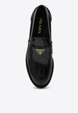 Prada Brushed Leather Loafers Black 1D813NA020055/Q_PRADA-F0002