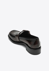 Prada Brushed Leather Loafers Brown 1D979N035P39/Q_PRADA-F0038