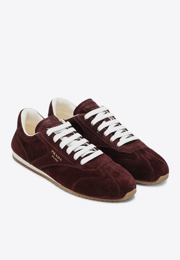 Prada Lane Low-Top Suede Sneakers Burgundy 1E152O020054/R_PRADA-F0007