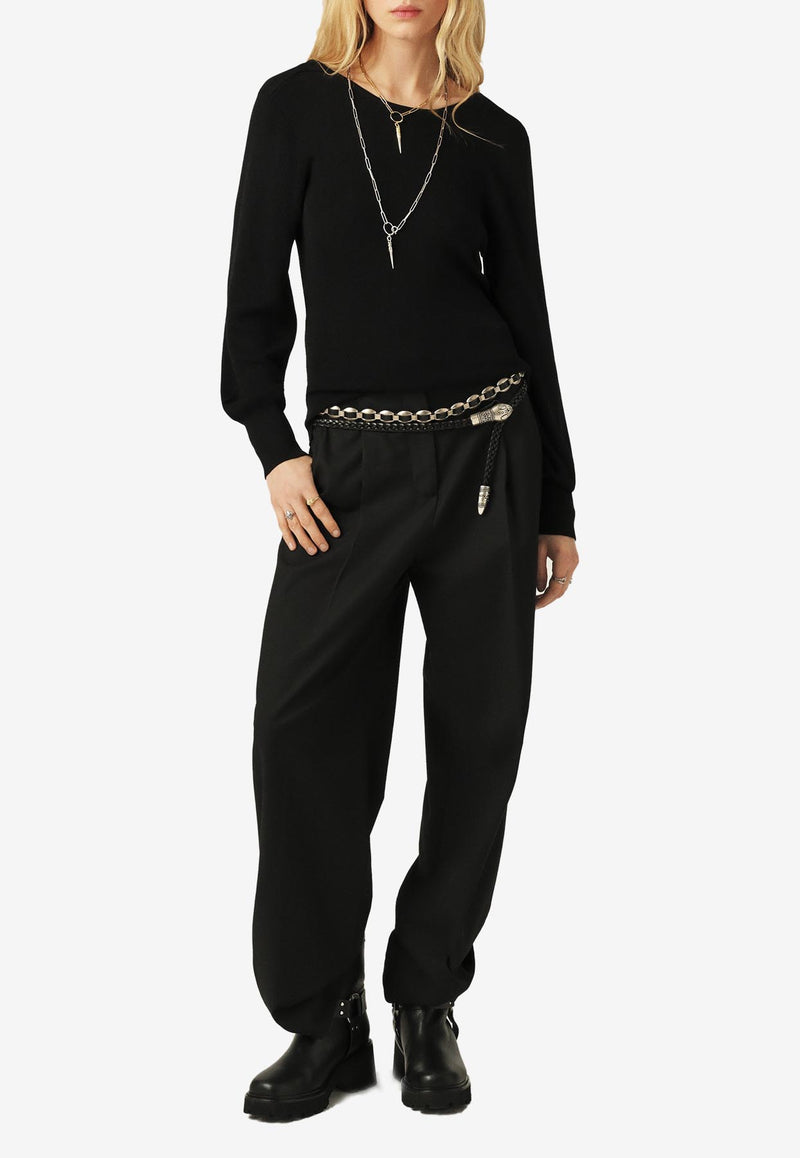 ba&sh Baya V-back Sweater Black 1E25BAYA_BLACK