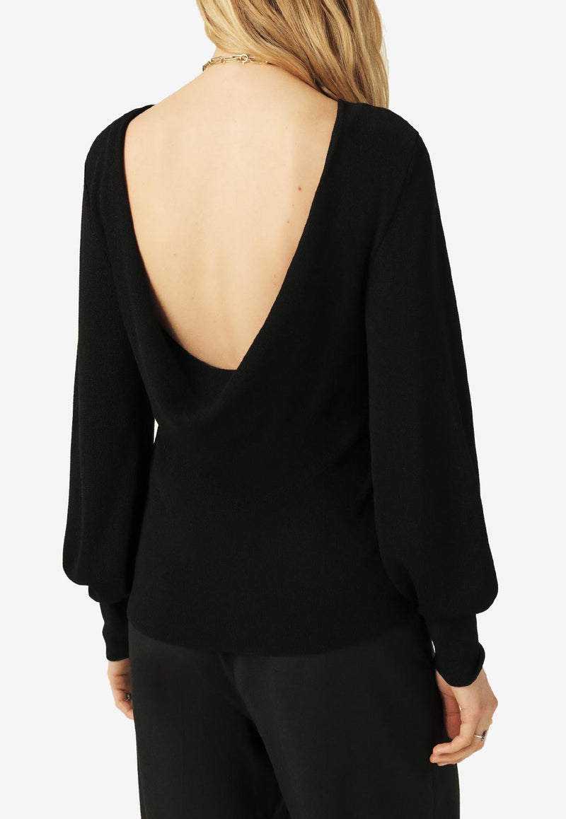 ba&sh Baya V-back Sweater Black 1E25BAYA_BLACK