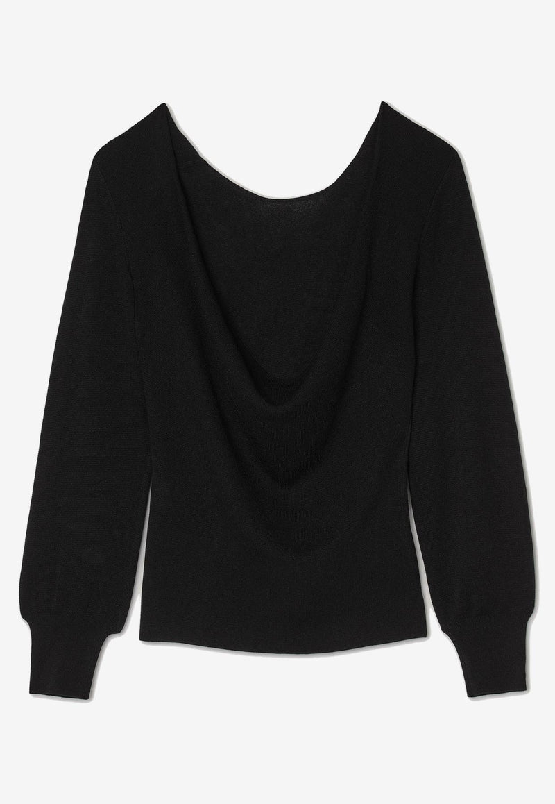 ba&sh Baya V-back Sweater Black 1E25BAYA_BLACK