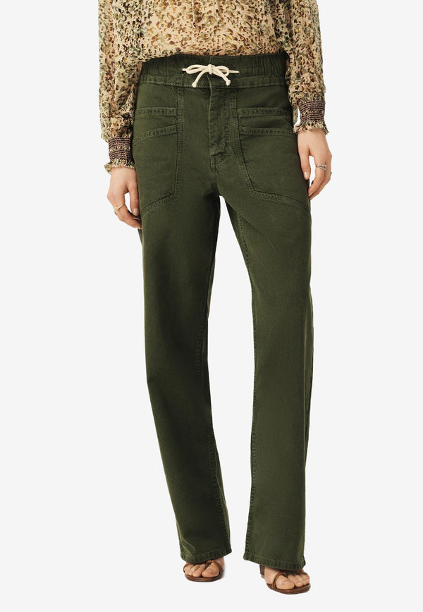 ba&sh Fima Drawstring Pants Khaki 1E25FIMA_KHAKI