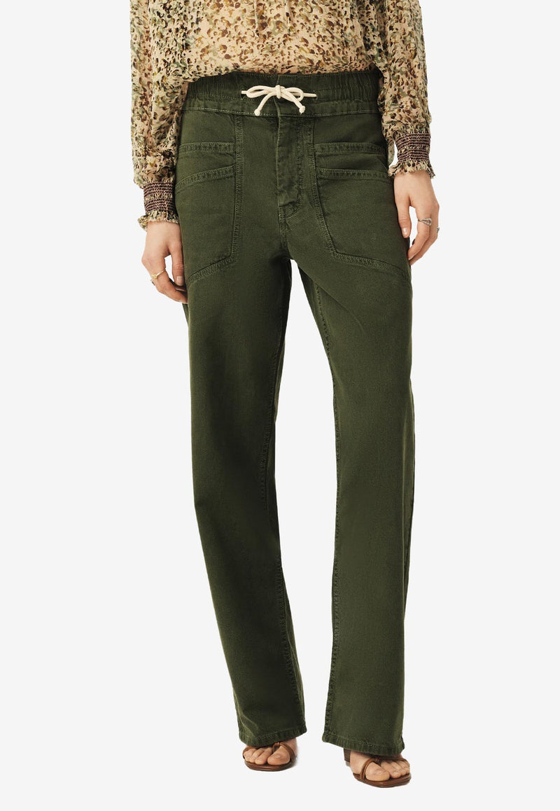 ba&sh Fima Drawstring Pants Khaki 1E25FIMA_KHAKI