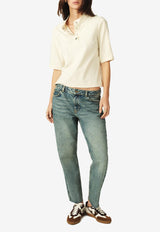 ba&sh Jimeo Cropped T-shirt Ecru 1E25JIME_ECRU