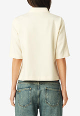 ba&sh Jimeo Cropped T-shirt Ecru 1E25JIME_ECRU