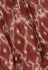 ba&sh Menaelle Printed Long-Sleeved Blouse Burnt 1E25MENA_BRICK