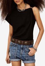 ba&sh Allia Asymmetric T-shirt Black 1E26ALLI_BLACK