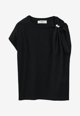 ba&sh Allia Asymmetric T-shirt Black 1E26ALLI_BLACK