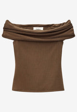 ba&sh Bene Off-Shoulder Top Brown 1E26BENE_BRONZE