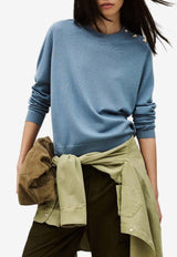 ba&sh Byleil Knitted Wool Sweater Blue 1E26BYLE_BLUE