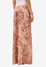 ba&sh Ciria Python Print Maxi Skirt Pink 1E26CIRI_ROSE
