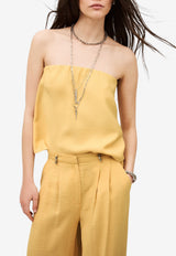 ba&sh Deborah Strapless Bustier Top Yellow 1E26DEBO_LIGHT YELL