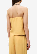 ba&sh Deborah Strapless Bustier Top Yellow 1E26DEBO_LIGHT YELL