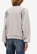 ba&sh Mesta Embroidered Sweatshirt Gray 1E26MEST_GREY