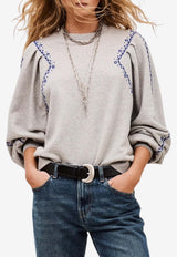 ba&sh Mesta Embroidered Sweatshirt Gray 1E26MEST_GREY