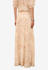 ba&sh Nattalina Floral Print Maxi Skirt Ecru 1E26NATT_ECRU