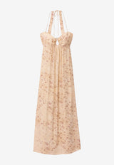 ba&sh Natz Open Back Floral Maxi Dress Ecru 1E26NATZ_ECRU