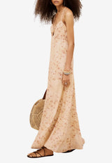 ba&sh Natz Open Back Floral Maxi Dress Ecru 1E26NATZ_ECRU