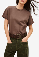 ba&sh Rosie Crewneck T-shirt Brown 1E26ROSI_LIGHT BROW