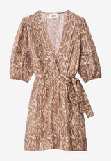 ba&sh Teodora Paisley Print Mini Dress Beige 1E26TEOD_ECRU