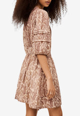 ba&sh Teodora Paisley Print Mini Dress Beige 1E26TEOD_ECRU