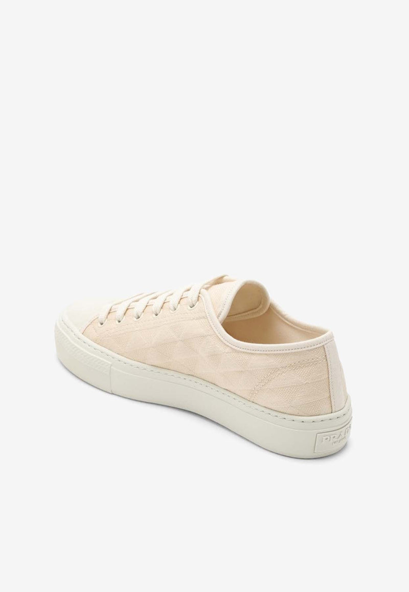 Prada Triangle Logo Low-Top Sneakers Beige 1E407N0353LOF/O_PRADA-F0018