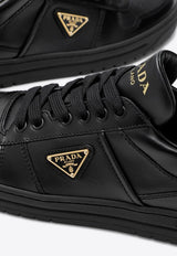 Prada Downtown Logo Leather Sneakers Black 1E792MDD303LPH/P_PRADA-F0002