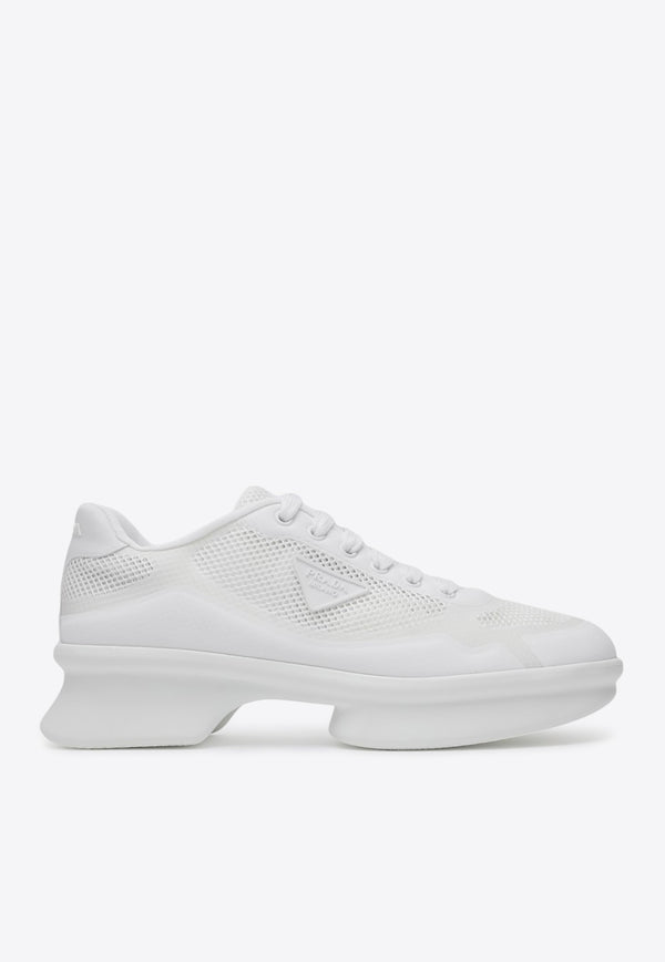 Prada Nylon and Mesh Low-Top Sneakers White 1E937N050YZU/Q_PRADA-F0009