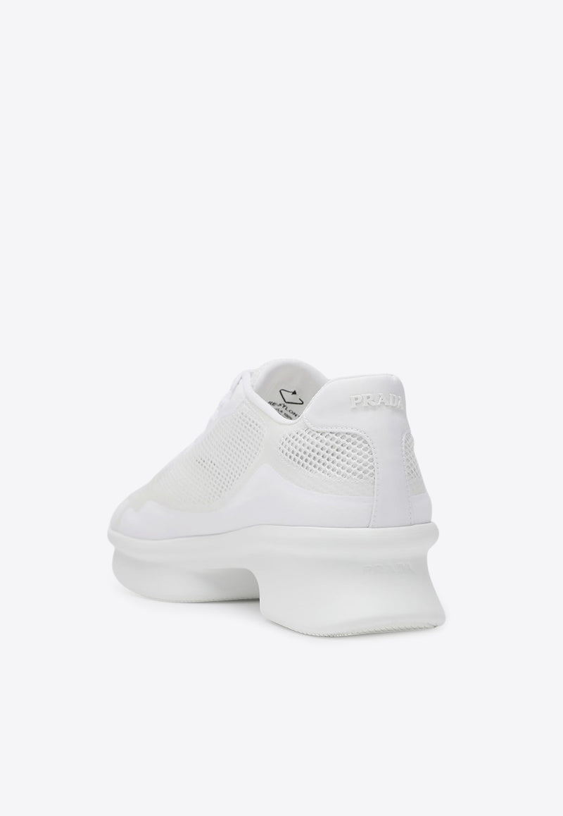 Prada Nylon and Mesh Low-Top Sneakers White 1E937N050YZU/Q_PRADA-F0009