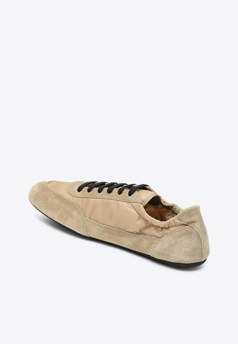 Prada Collapse Suede and Re-Nylon Sneakers Camel 1E959N005D7C/R_PRADA-F0040