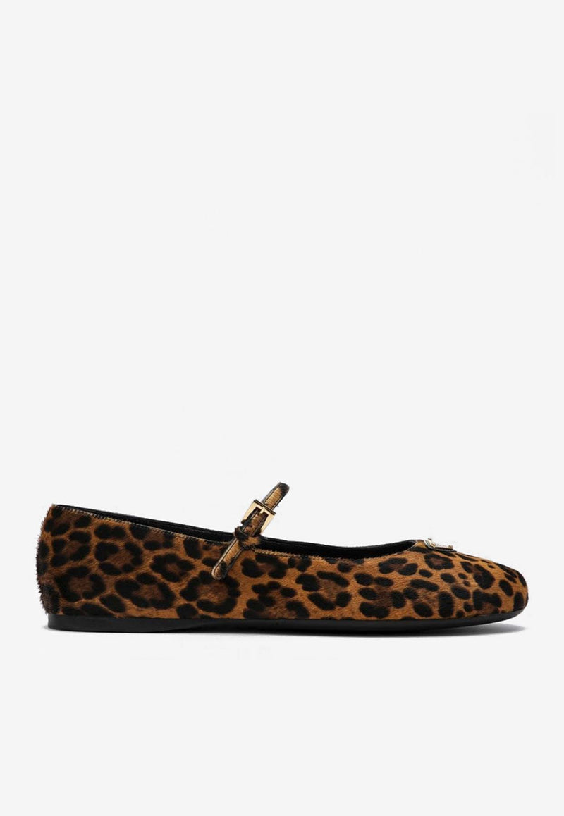 Prada Leopard Print Leather Ballet Flats Brown 1F567N005XRY/P_PRADA-F0151