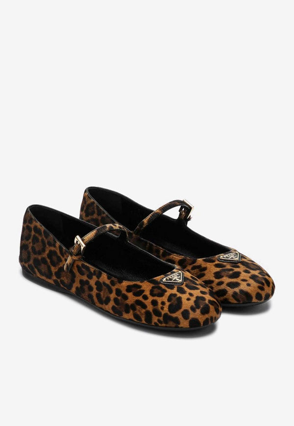 Prada Leopard Print Leather Ballet Flats Brown 1F567N005XRY/P_PRADA-F0151