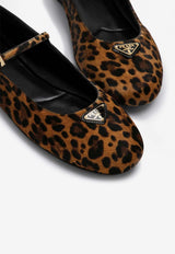 Prada Leopard Print Leather Ballet Flats Brown 1F567N005XRY/P_PRADA-F0151