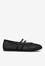 Prada Triangle Logo Mesh Ballet Flats Black 1F915N005099/S_PRADA-F0002
