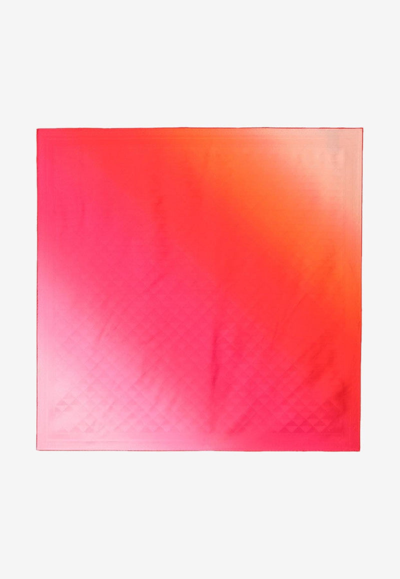 Prada Symbole Print Gradient Silk Twill Scarf Fuchsia 1FF0012C8S/Q_PRADA-F0029