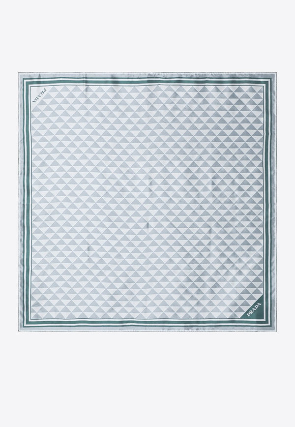 Prada Geometric Print Silk Twill Scarf  Multicolor 1FF0082C81/R_PRADA-F0203