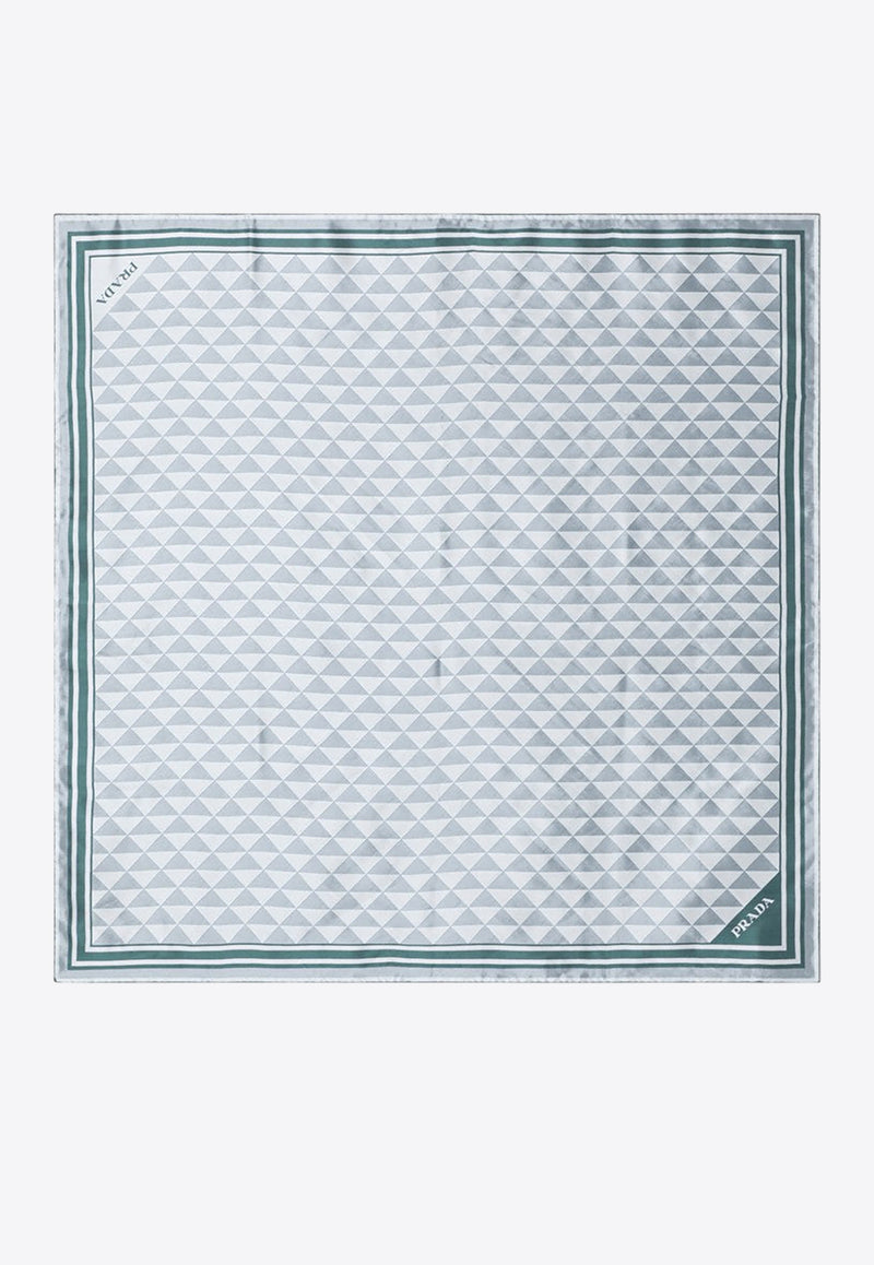 Prada Geometric Print Silk Twill Scarf  Multicolor 1FF0082C81/R_PRADA-F0203