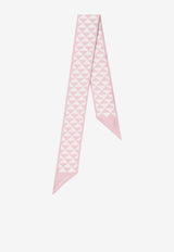 Prada Silk Jacquard Scarf Pink 1FF0082DTP/R_PRADA-F0V4C