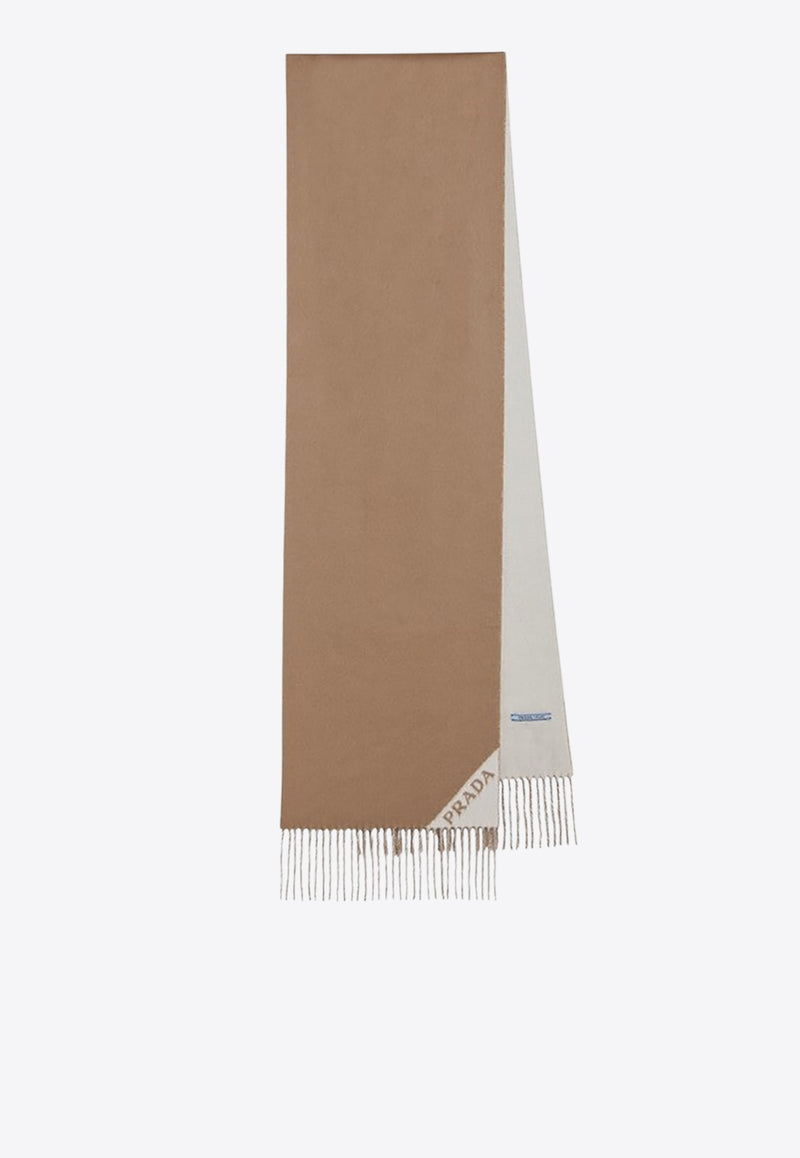 Prada Double Cashmere Scarf  Camel 1FS0552COO/R_PRADA-F045Y