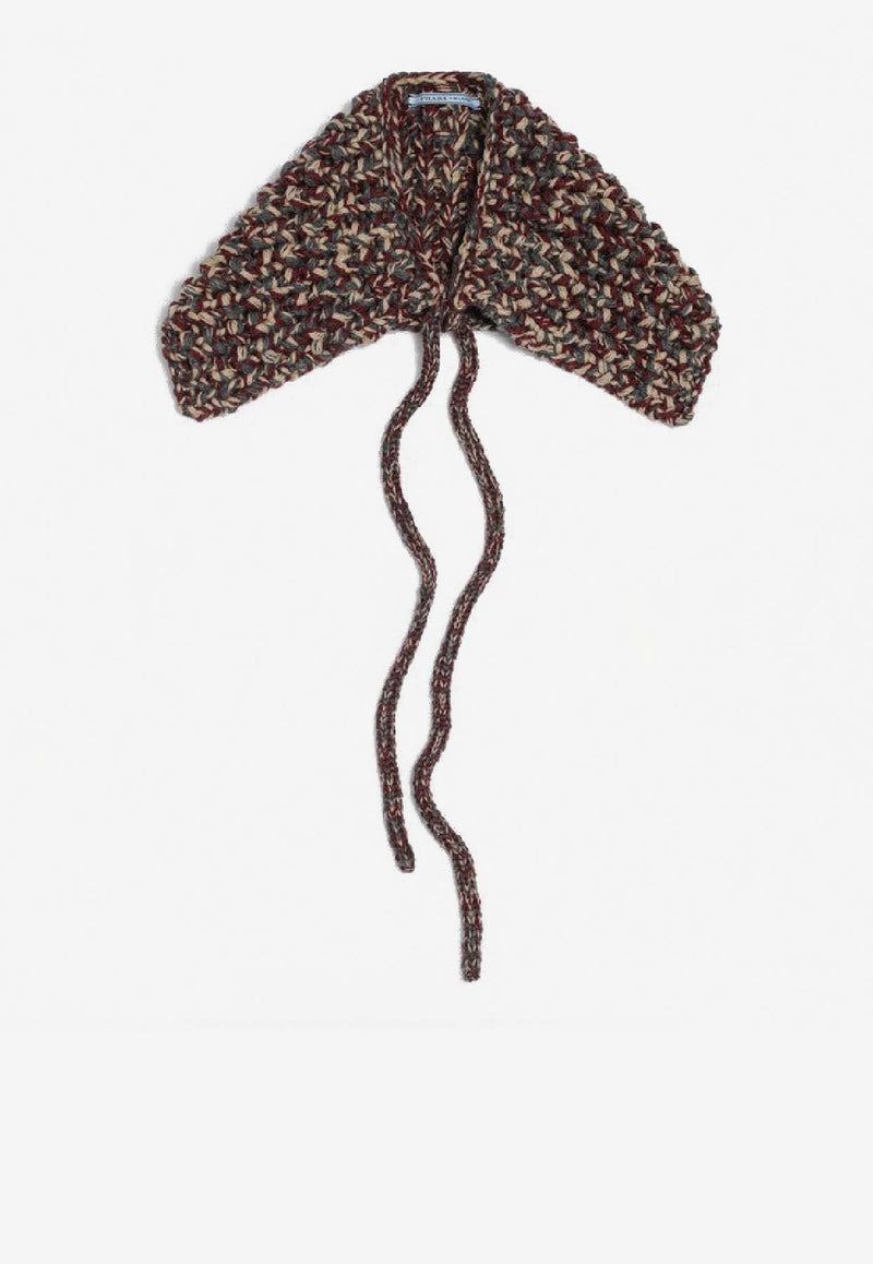 Prada Cashmere-Blend Knitted Collar  Brown 1FS1212HLY/R_PRADA-F054P