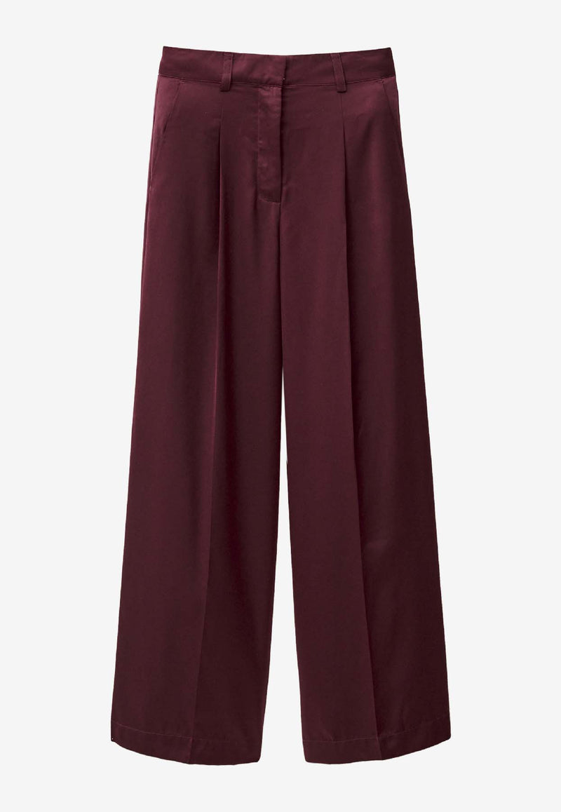 ba&sh Charly Flowing Tailored Pants Burgundy 1H25CHAR_BURGUNDY