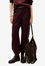 ba&sh Charly Flowing Tailored Pants Burgundy 1H25CHAR_BURGUNDY