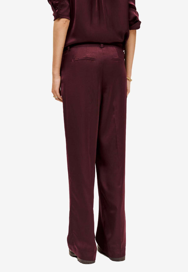 ba&sh Charly Flowing Tailored Pants Burgundy 1H25CHAR_BURGUNDY