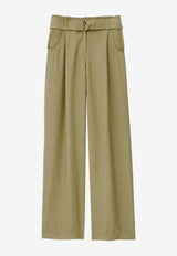 ba&sh Dola Belted Flowy Pants Khaki 1H25DOLA_KHAKI