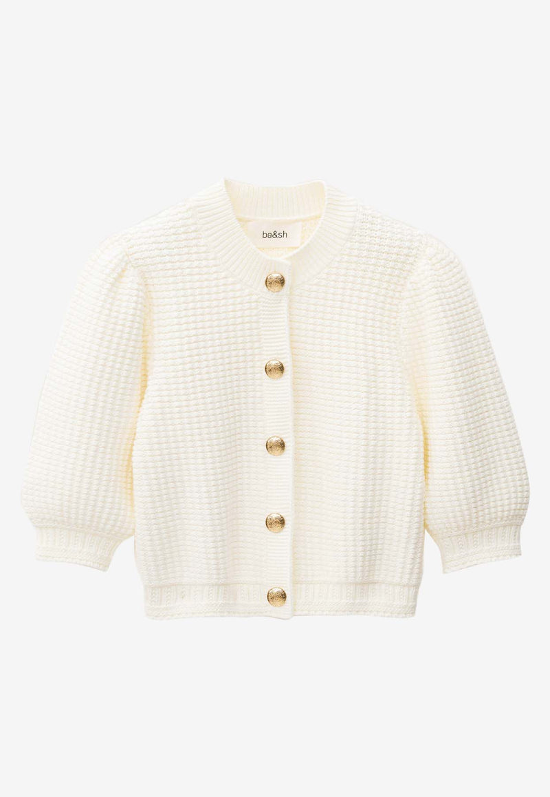 ba&sh Garance Cropped Knit Top Ecru 1H25GARA_ECRU