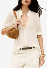 ba&sh Mimi Dotted Shirt Ecru 1H25MIMI_ECRU