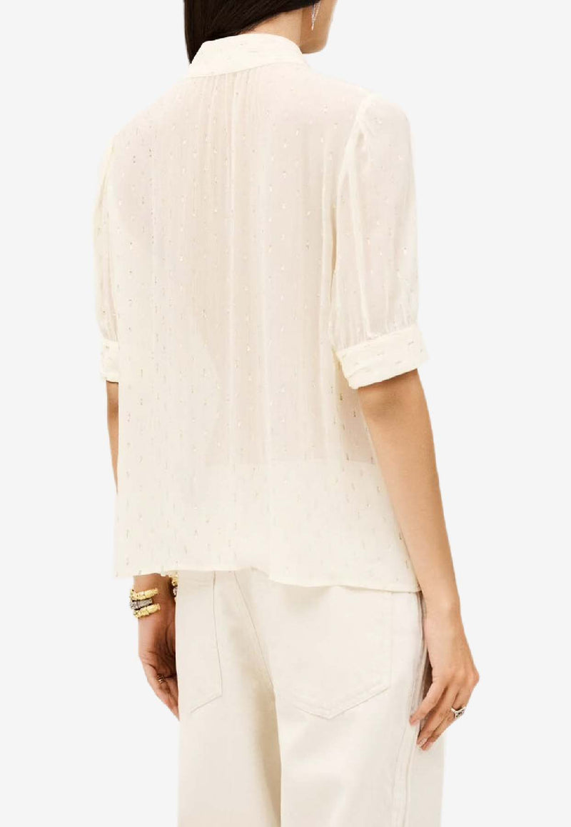 ba&sh Mimi Dotted Shirt Ecru 1H25MIMI_ECRU